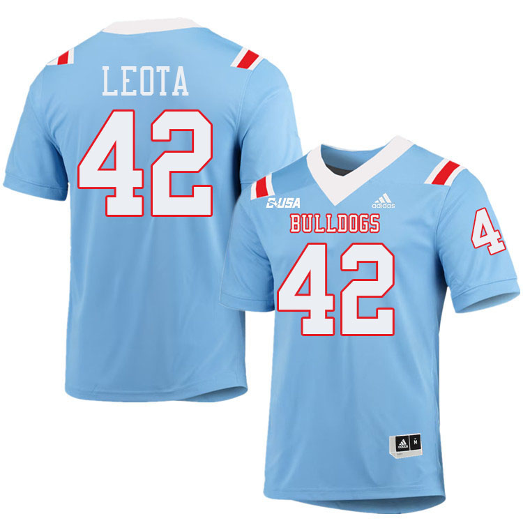 Sifa Leota Louisiana Tech Jersey,LA Tech Bulldogs Football Jerseys,Uniforms,Gears-Light Blue